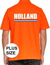 Grote maten Holland poloshirt / polo t-shirt oranje voor heren - Koningsdag kleding/ shirts 4XL