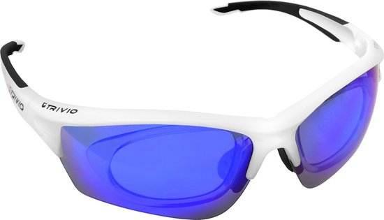 Trivio Nimity Duolux - sportbril - met inzetstuk brildragers en 2 extra  lenzen - wit zwart | bol.com