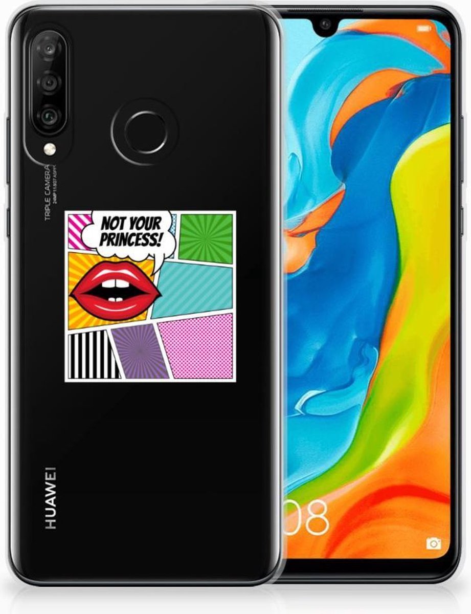 Huawei P30 Lite Silicone Back Cover Popart Princess