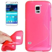 Samaung Galaxy S5 Plus Silicone Case s-style hoesje Roze