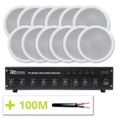 Complete 100V geluidsset met 12 Speakers