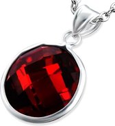 Montebello Ketting Casey Red - 925 Zilver - 12x20mm - 45cm