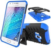 Kickstand Hoesje Samsung Galaxy J3 (2016) - Blauw