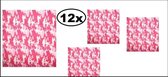 12x Zakdoek / Bandana camouflage pink