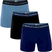 Muchachomalo - Heren - Heren - 3-Pack Boxershorts Solid - Blauw - L