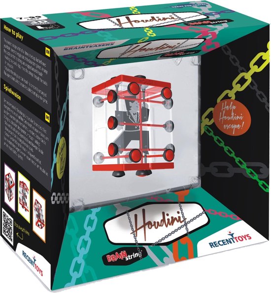 Thumbnail van een extra afbeelding van het spel Brainstring Houdini  - Breinbreker - Recent Toys
