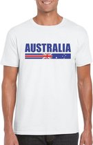 Wit Australie supporter t-shirt voor heren 2XL