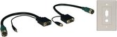Tripp Lite EZA-VGAAX-2 tussenstuk voor kabels HD15&3.5mm Zwart
