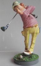 Golfer - polyresin – beroepen – sport - beeldje – Profisti – 9x14x22 cm - relatiegeschenk - golfen