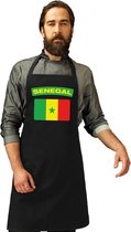 Senegalese vlag keukenschort/ barbecueschort zwart heren en dames - Senegal schort