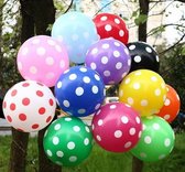 10 stuks gekleurde balonnen met stippen