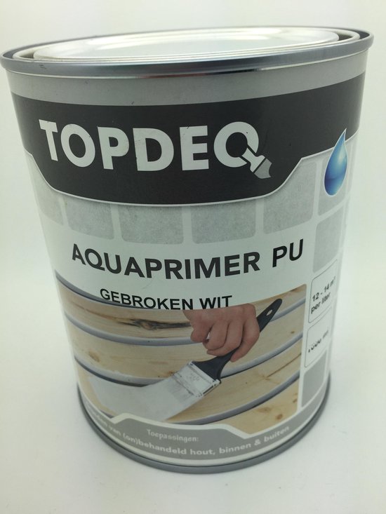 TOPDEQ Aquaprimer / Grondverf WA Gebroken Wit 2,5 Liter Watergedragen grondverf | bol.com
