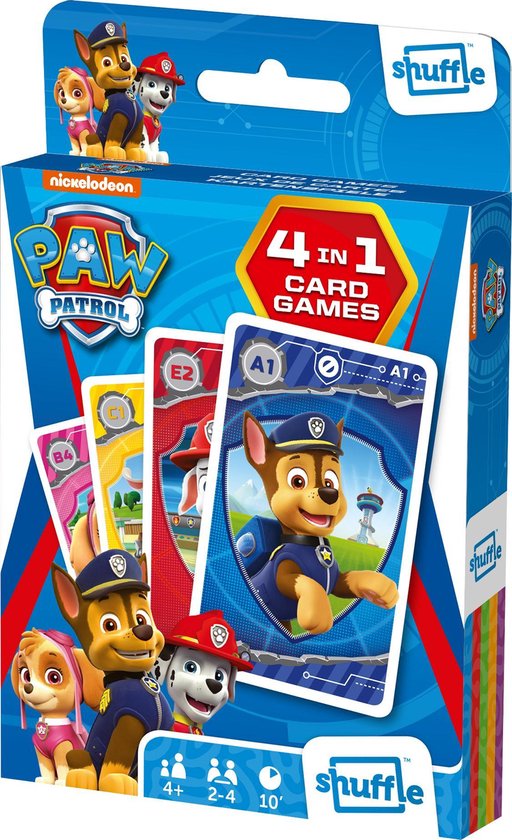 Afbeelding van het spel Paw Patrol - 4in1 - Speelkaarten (Kwartet, memo, snap, actie spel)