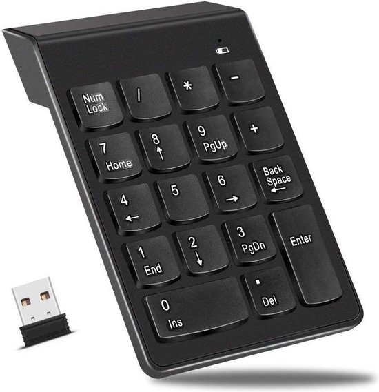 hand Te voet Doodt Numeriek toetsenbord draadloos - draadloze numpad - wireless / Bluetooth  number pad | bol.com