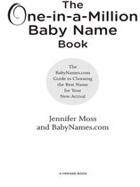The One-in-a-Million Baby Name Book