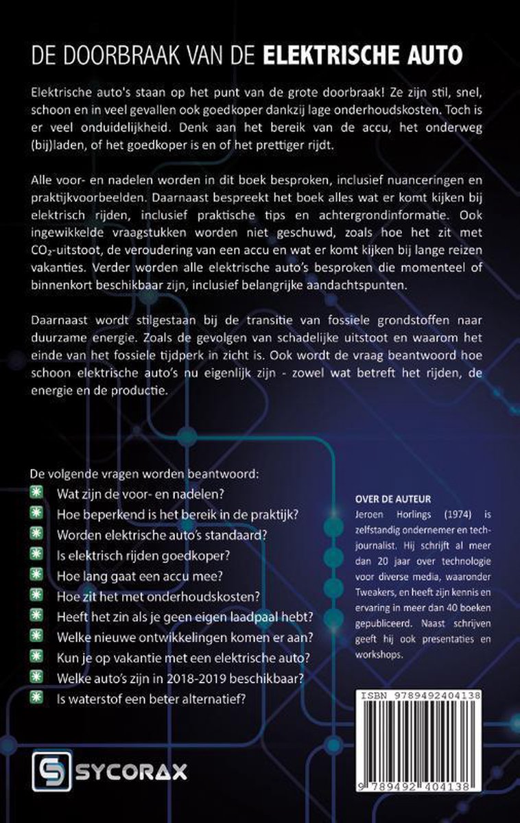 De doorbraak van de elektrische auto - back cover
