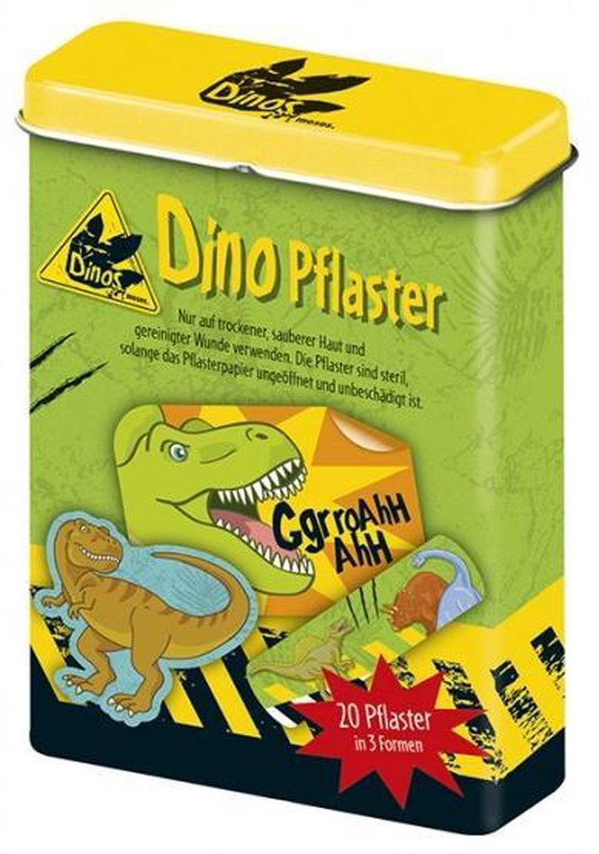 Goedkoopste Blikje pleisters met dinosaurussen - 20 stuks