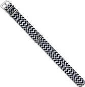 Premium Design Print Bliksem - Nato strap 20mm - Horlogeband Zwart Wit