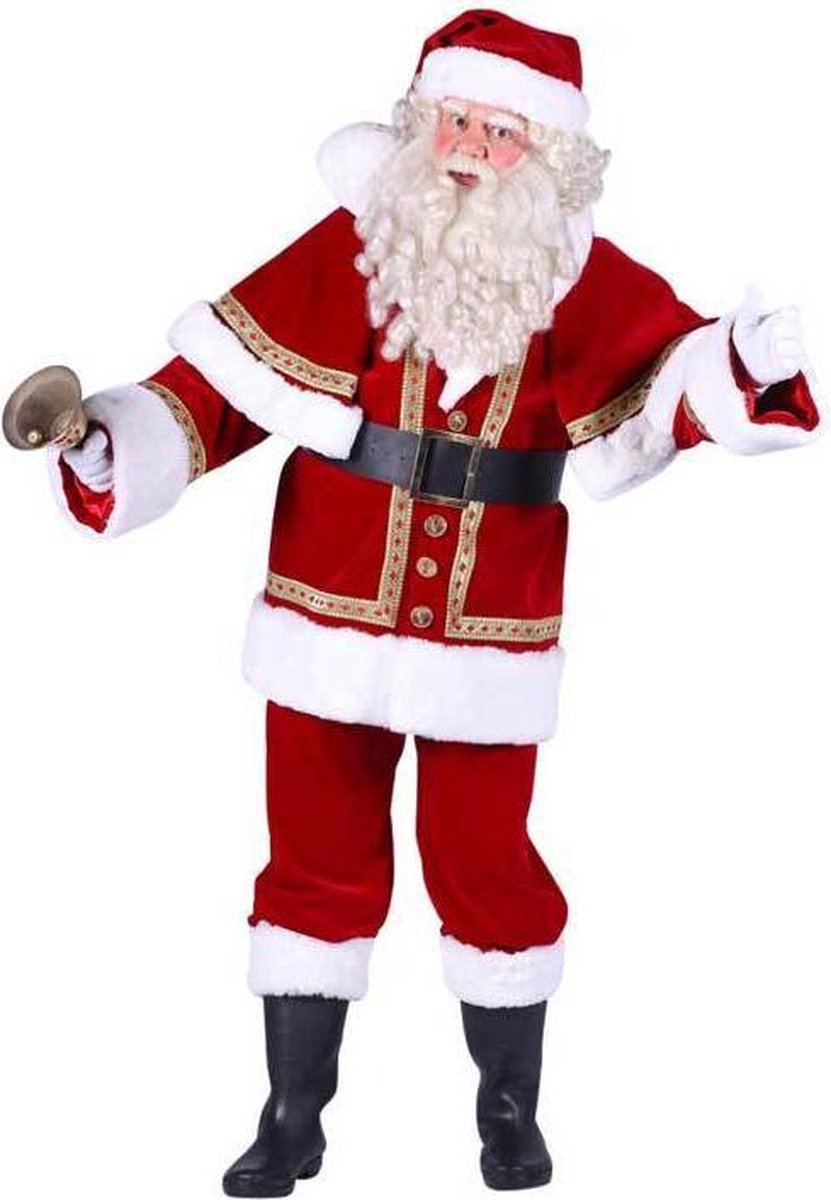 Thetru – Kerstman Kostuum Deluxe Fluweel met Cape – Heer - M