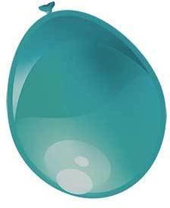 Ballonnen metallic aqua (12,5cm, 100st)