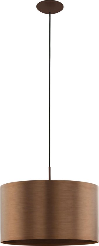 EGLO Saganto 1 - lampe suspendue - 1 lampe - E27 - Ø45 cm - marron /  couleur cuivre | bol.com