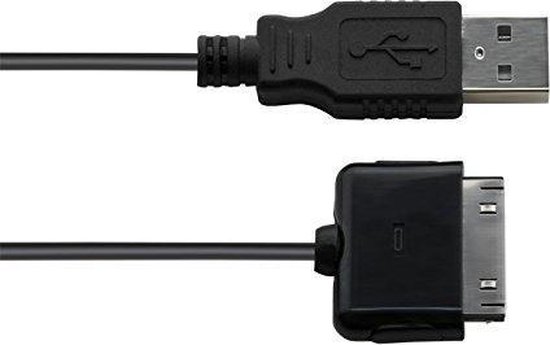 Bigben Connected, 30-pins naar USB-kabel 1,2 m voor Apple MFI-gecertificeerd - 1A, Zwart - Bigben Connected
