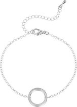 24/7 Jewelry Collection Cirkel Armband - Open - Glanzend - Zilverkleurig