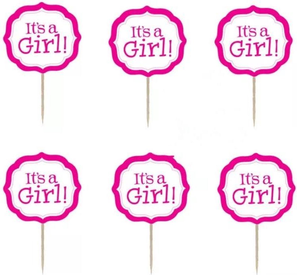 Cocktail Prikkers It's A Girl 12 stuks