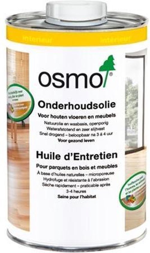 Foto: Osmo onderhoudsolie 3440 wit transparent 1 liter vloer olie onderhoudsolie parket onderhoudsolie vloer onderhoudsolie hout