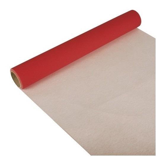 Tafelloper rood 300 x 40 cm papier - Merkloos