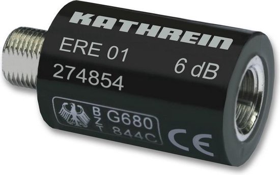 Kathrein ERE 01 Attenuatore Coassiale Nero: Connettori F/M E F/W Per Frequenze 0-2400 MHz - 6