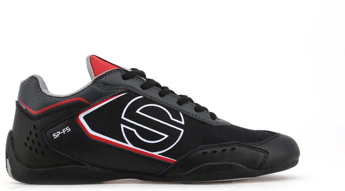 SPARCO Fashion SP-F5 Heren Motorsport Sneakers Sport Schoenen Trainers WHITE-BLACK