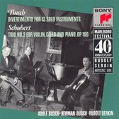 Adolf Busch: Divertimento for 13 Solo Instruments; Schubert: Trio No. 2 for Violin, Cello and Piano, Op. 100