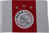 Ajax Vlag 150x225 Cm Rood/wit Logo