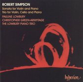 Robert Simpson: Violin Sonata, Piano Trio / Lowbury