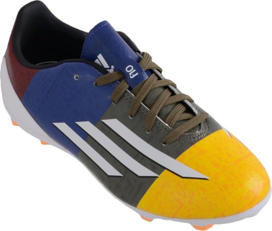 adidas F10 FG J - Voetbalschoenen - Unisex - Maat 38 2/3 - geel/grijs/blauw  | bol.com