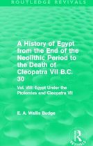 A   History of Egypt from the End of the Neolithic Period to the Death of Cleopatra VII B.C. 30 (Routledge Revivals): Vol. VIII: Egypt Under the Ptole
