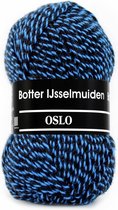 Oslo blauw gemeleerd 96 - Botter IJsselmuiden. PAK MET 5 BOLLEN a 100 GRAM.