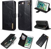 dg ming luxe magnetische leren wallet iphone 7 8 plus zwart