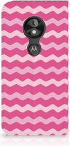 Motorola Moto E5 Play Uniek Standcase Hoesje Waves Pink