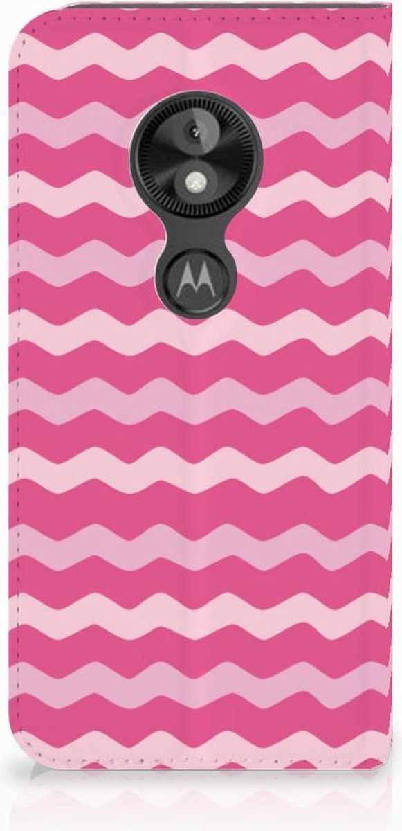 Motorola Moto E5 Play Hoesje met Magneet Waves Pink