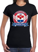 Toppers drinking team t-shirt / t-shirt zwart dames - Toppers kleding XL