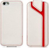 faux leather sport style flip case iphone 5 5s