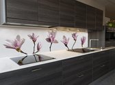 Keuken achterwand:"Magnolia Delight" 305 x 50 cm