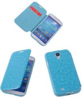 Bestcases Turquoise TPU Book Case Flip Cover Motief Samsung Galaxy S4