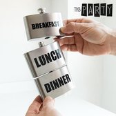 Th3 Party Breakfast-Lunch-Dinner Metalen Heupfles