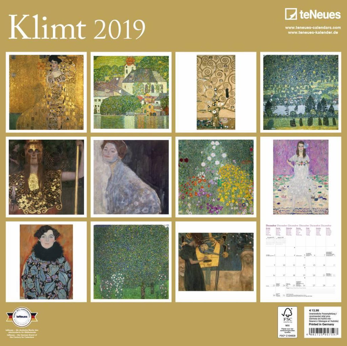 Klimt 2019 Broschürenkalender