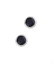 TFT Oorknoppen Zirkonia Zilver Gerhodineerd Glanzend 6mm zwart