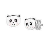 TFT Oorknoppen Panda Zilver Glanzend 6.4 mm x 8 mm