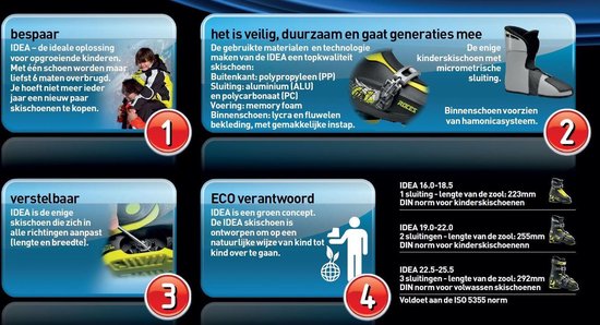 Skischoen Roces Kids Idea Up Wit Rood Zwart